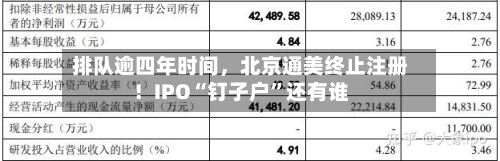 排队逾四年时间，北京通美终止注册！IPO“钉子户”还有谁
