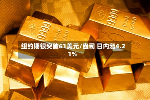 纽约期银突破61美元/盎司 日内涨4.21%