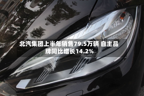 北汽集团上半年销售79.5万辆 自主品牌同比增长14.2%