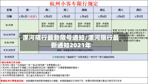 漯河限行最新限号通知/漯河限行最新通知2021年