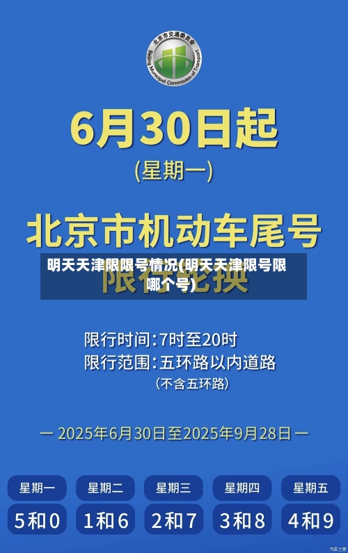 明天天津限限号情况(明天天津限号限哪个号)