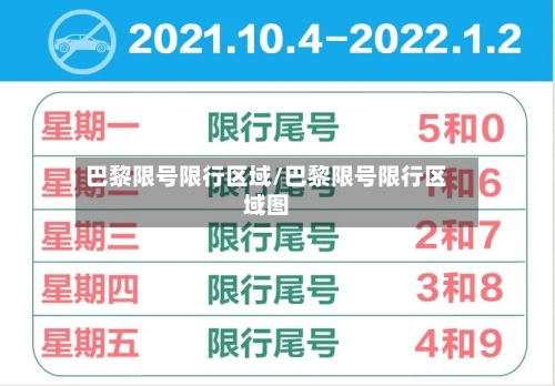 巴黎限号限行区域/巴黎限号限行区域图