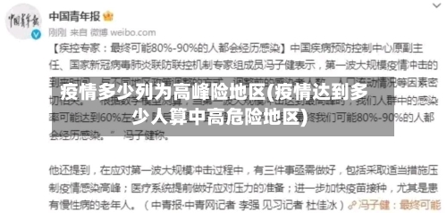 疫情多少列为高峰险地区(疫情达到多少人算中高危险地区)