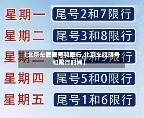 【北京车牌限号和限行,北京车牌限号和限行时间】