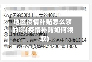 地区疫情补贴怎么领的啊(疫情补贴如何领取)