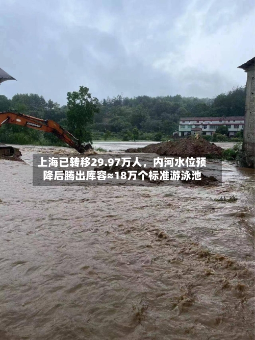 上海已转移29.97万人，内河水位预降后腾出库容≈18万个标准游泳池