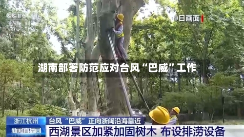 湖南部署防范应对台风“巴威”工作