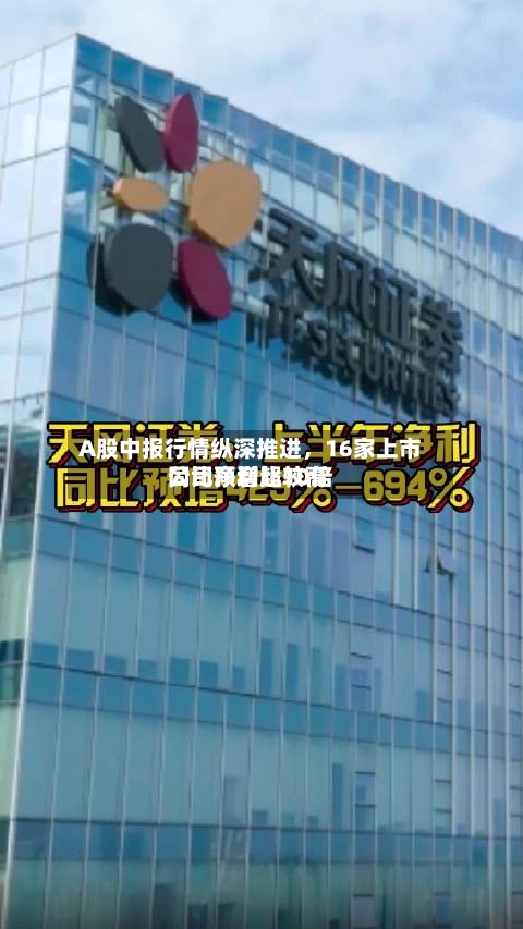 A股中报行情纵深推进，16家上市公司净利比较高同比预增超10倍
