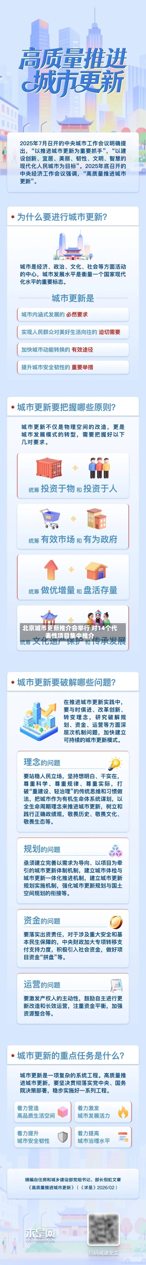 北京城市更新推介会举行 对14个代表性项目集中推介