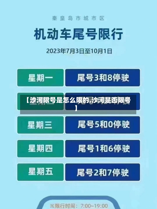 【沙河限号是怎么限的,沙河是否限号】