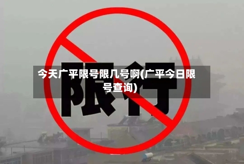 今天广平限号限几号啊(广平今日限号查询)