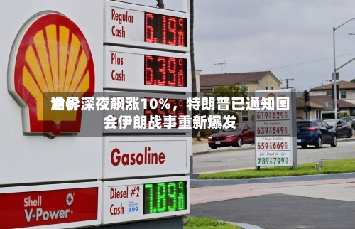 世界油价深夜飙涨10%，特朗普已通知国会伊朗战事重新爆发