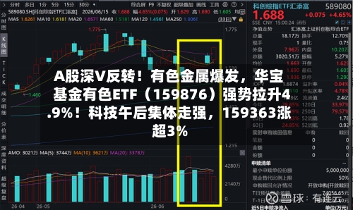 A股深V反转！有色金属爆发，华宝基金有色ETF（159876）强势拉升4.9%！科技午后集体走强，159363涨超3%