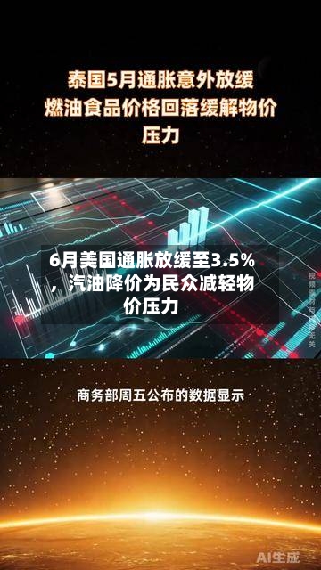 6月美国通胀放缓至3.5%，汽油降价为民众减轻物价压力