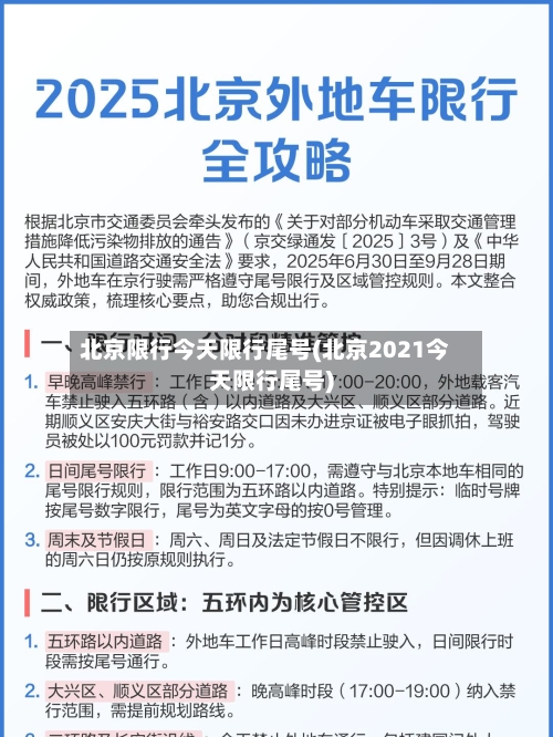 北京限行今天限行尾号(北京2021今天限行尾号)