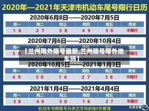 【兰州限外限号最新,兰州限号限外地车吗】