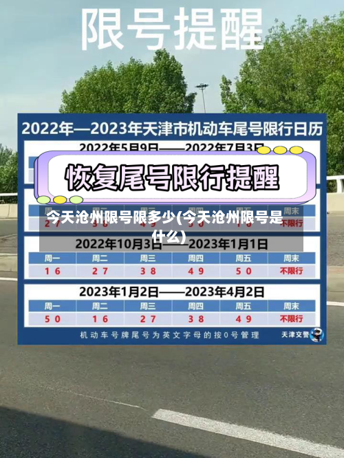 今天沧州限号限多少(今天沧州限号是什么)