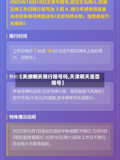 【天津明天限行限号吗,天津明天是否限号】