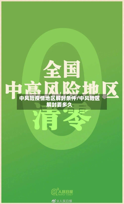 中风险疫情地区解封条件/中风险区解封要多久