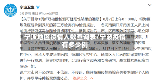 宁波地区疫情人数查询表/宁波疫情有多少例
