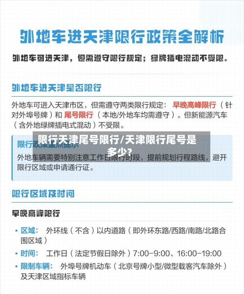限行天津尾号限行/天津限行尾号是多少?