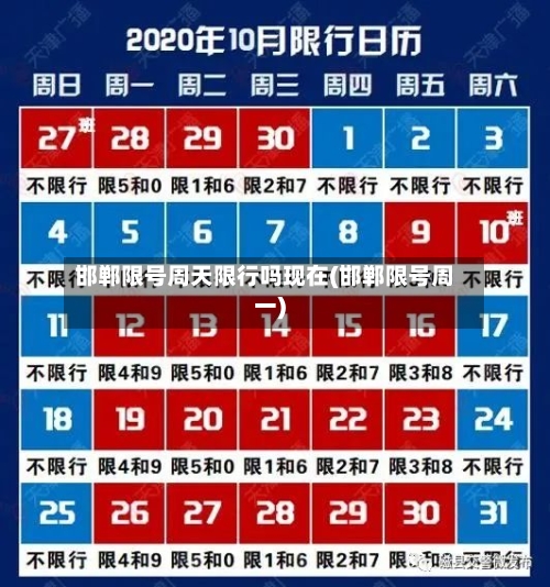 邯郸限号周天限行吗现在(邯郸限号周一)