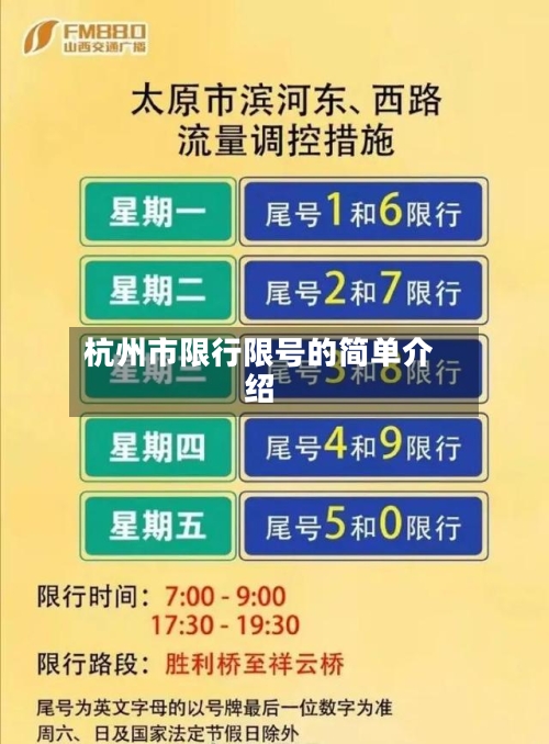 杭州市限行限号的简单介绍