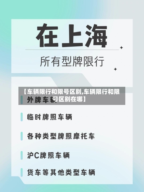 【车辆限行和限号区别,车辆限行和限号区别在哪】