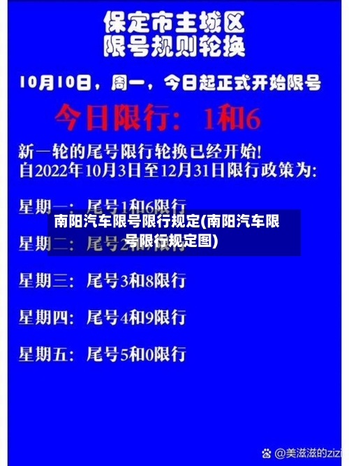 南阳汽车限号限行规定(南阳汽车限号限行规定图)