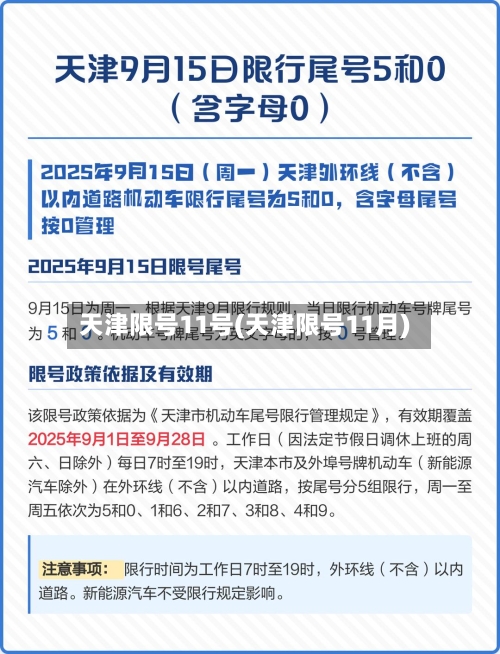 天津限号11号(天津限号11月)