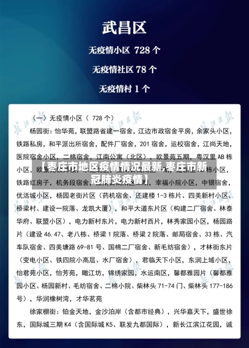 【枣庄市地区疫情情况最新,枣庄市新冠肺炎疫情】