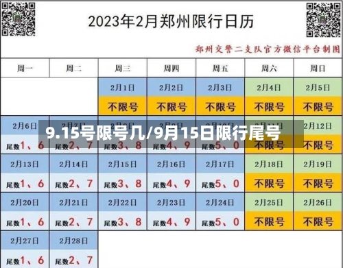 9.15号限号几/9月15日限行尾号