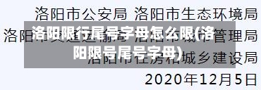 洛阳限行尾号字母怎么限(洛阳限号尾号字母)