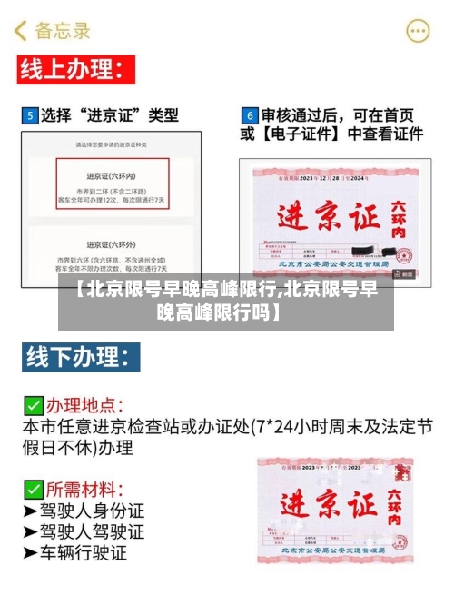 【北京限号早晚高峰限行,北京限号早晚高峰限行吗】