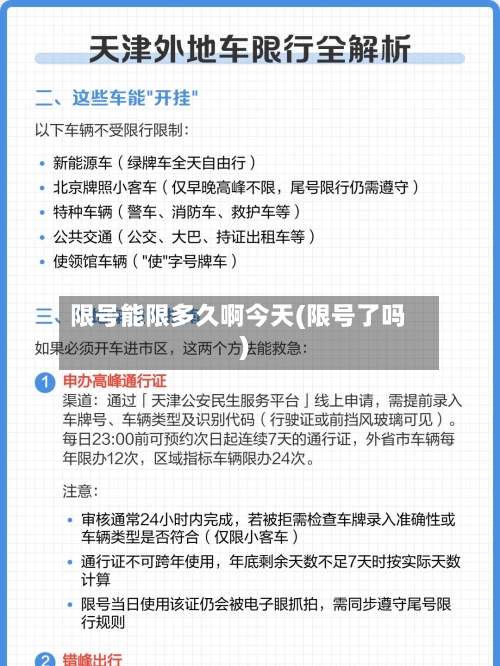 限号能限多久啊今天(限号了吗)