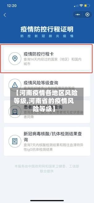 【河南疫情各地区风险等级,河南省的疫情风险等级】