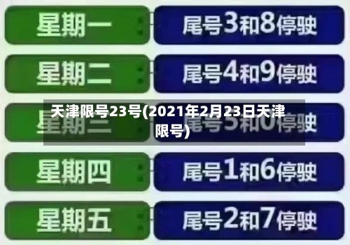 天津限号23号(2021年2月23日天津限号)