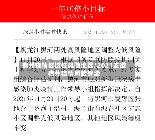 宿州疫情区域低风险地区/2021安徽宿州疫情风险等级