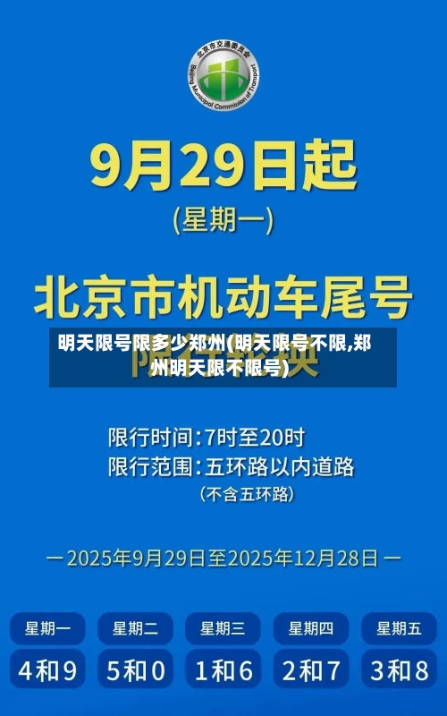 明天限号限多少郑州(明天限号不限,郑州明天限不限号)