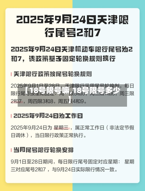 【18号限号嘛,18号限号多少】