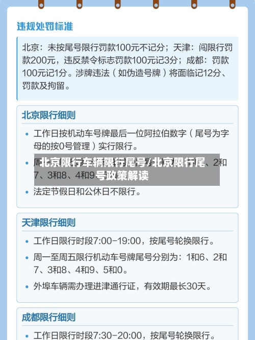 北京限行车辆限行尾号/北京限行尾号政策解读