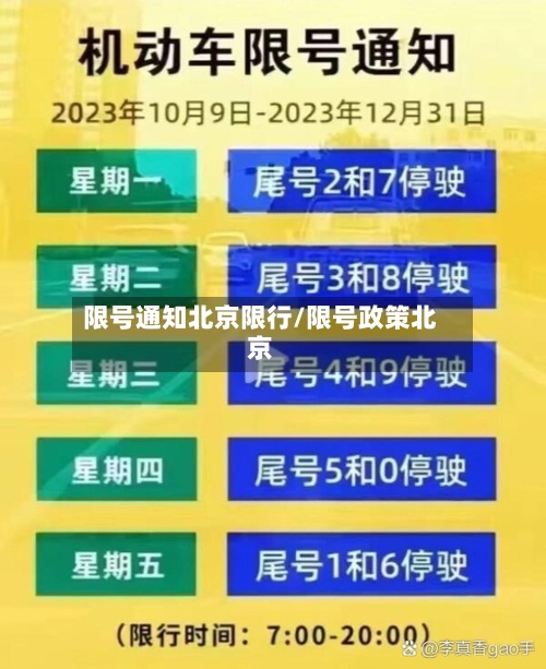 限号通知北京限行/限号政策北京