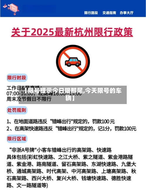 【限号提示今日限那尾,今天限号的车辆】