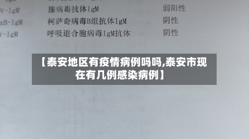 【泰安地区有疫情病例吗吗,泰安市现在有几例感染病例】