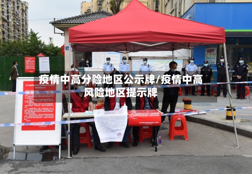 疫情中高分险地区公示牌/疫情中高风险地区提示牌