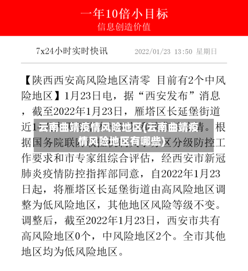 云南曲靖疫情风险地区(云南曲靖疫情风险地区有哪些)