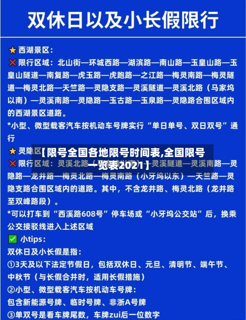 【限号全国各地限号时间表,全国限号一览表2021】