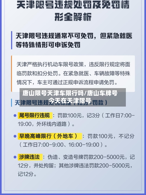 唐山限号天津车限行吗/唐山车牌号今天在天津限号