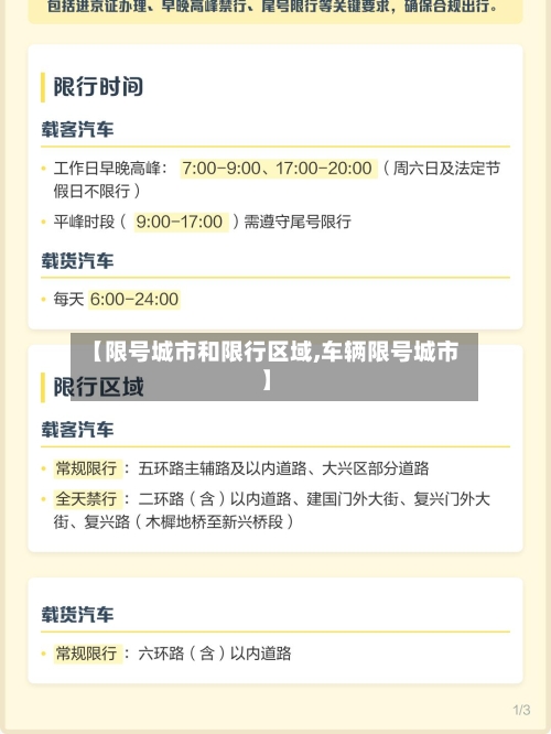 【限号城市和限行区域,车辆限号城市】