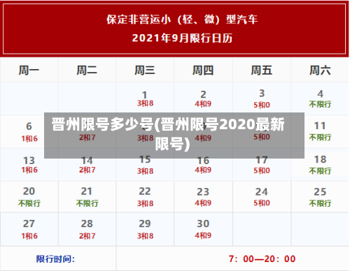 晋州限号多少号(晋州限号2020最新限号)